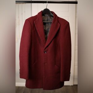 Red Vintage Blazer Sport  Coat Jacket Wool Blend Mens 36